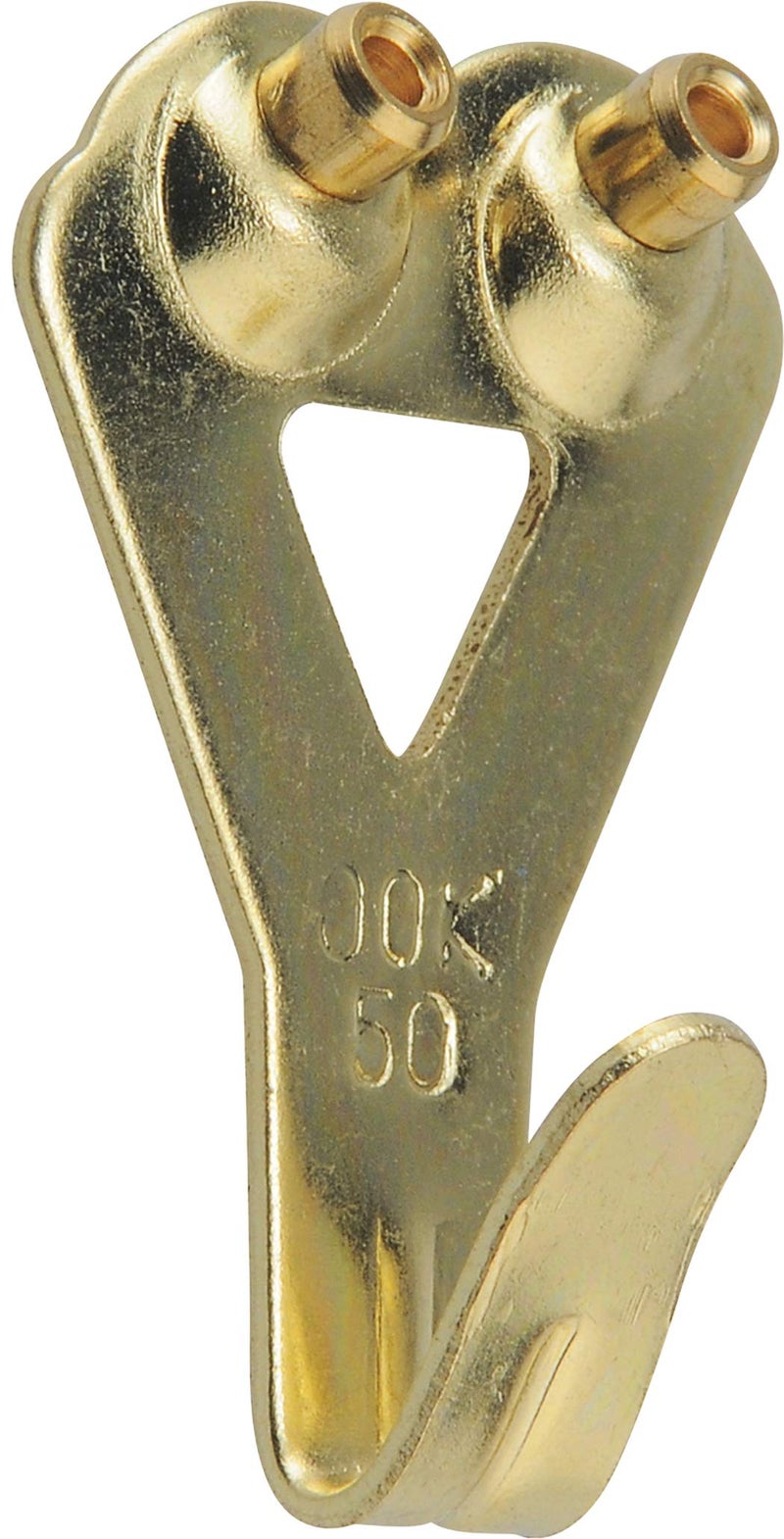 OOK 50674 Professional Picture Hangers, Reusable Art Hooks, Padded, Brass, 50lbs (10 Set) Gold - Image 1